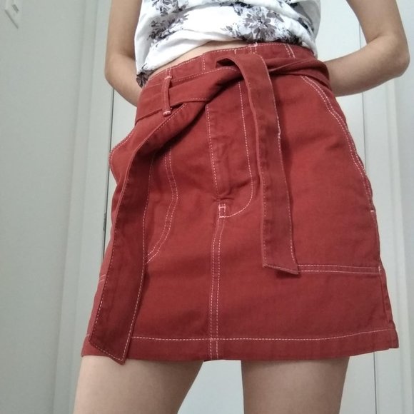 Topshop copper denim skirt - Picture 1 of 5